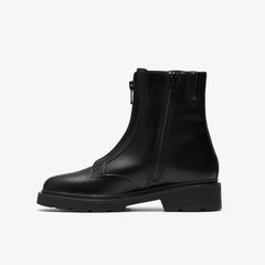 Lauryl Zip Black Leather