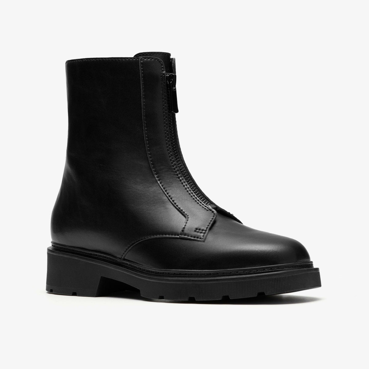 Lauryl Zip Black Leather