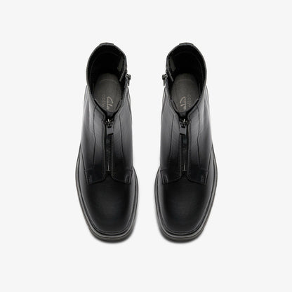 Lauryl Zip Black Leather