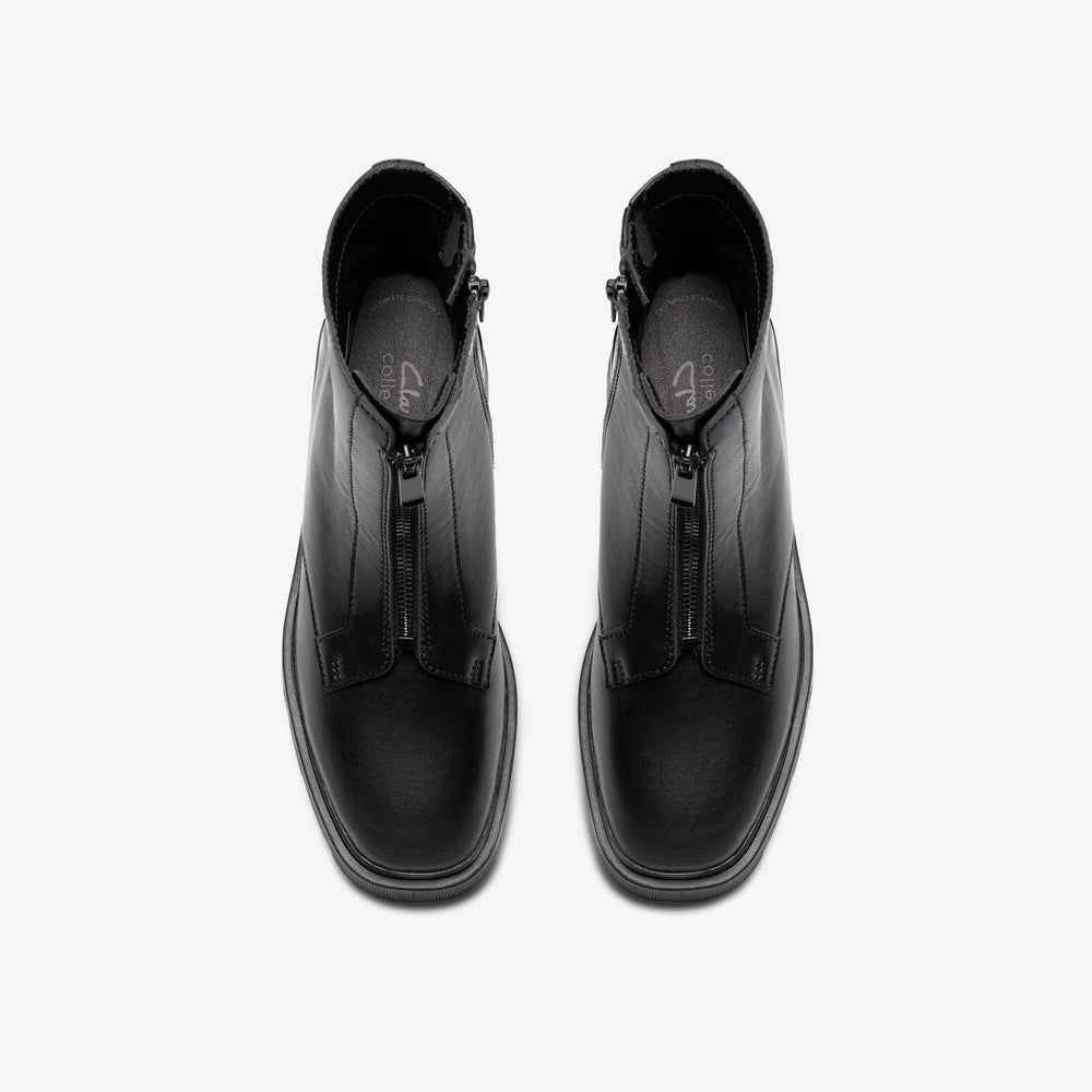 Lauryl Zip Black Leather