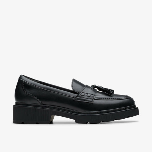 Lauryl Tassel Black Leather