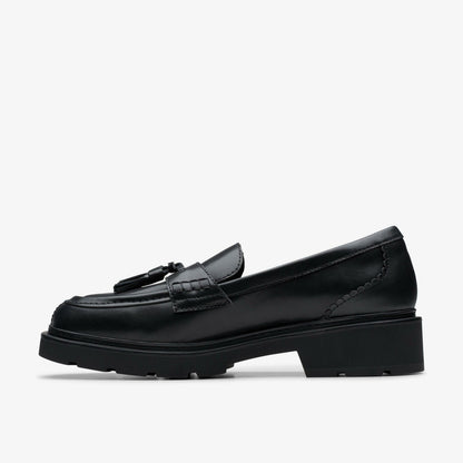 Lauryl Tassel Black Leather