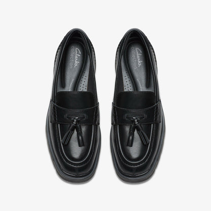 Lauryl Tassel Black Leather