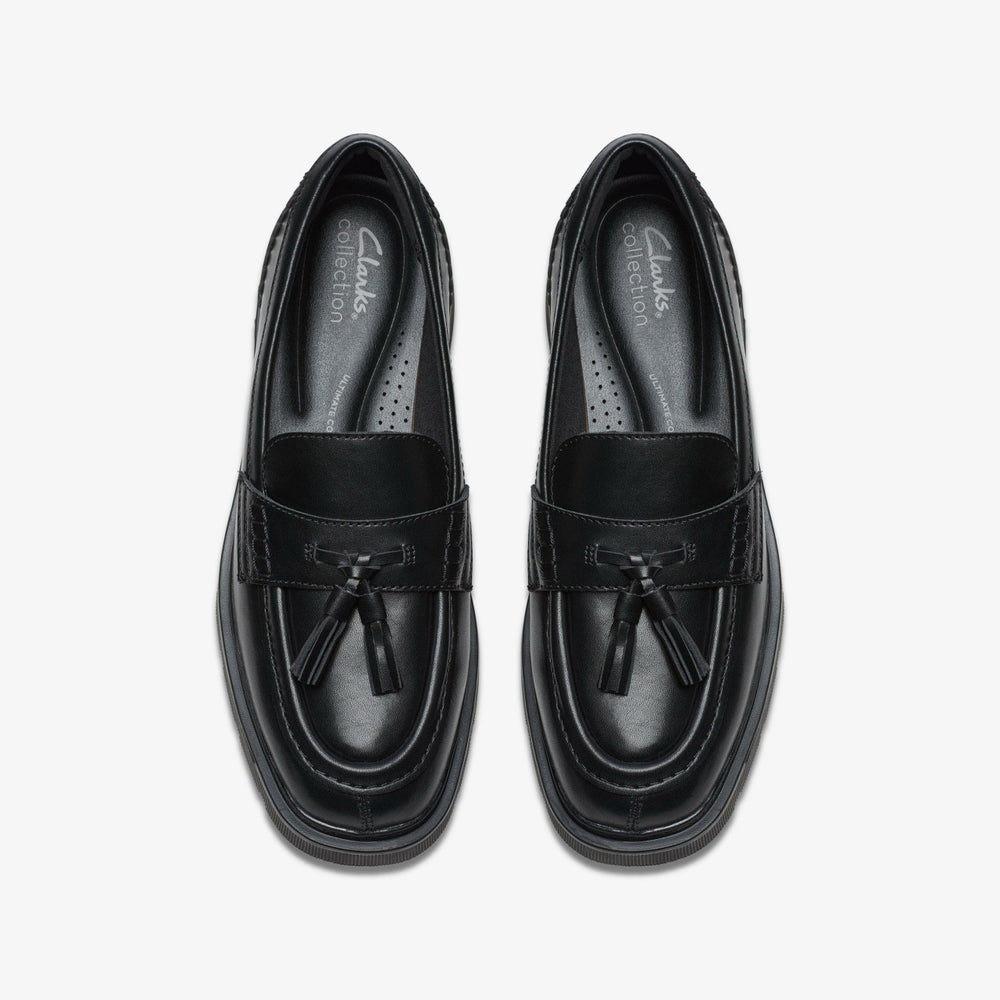 Lauryl Tassel Black Leather