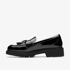 Lauryl Tassel Black Patent