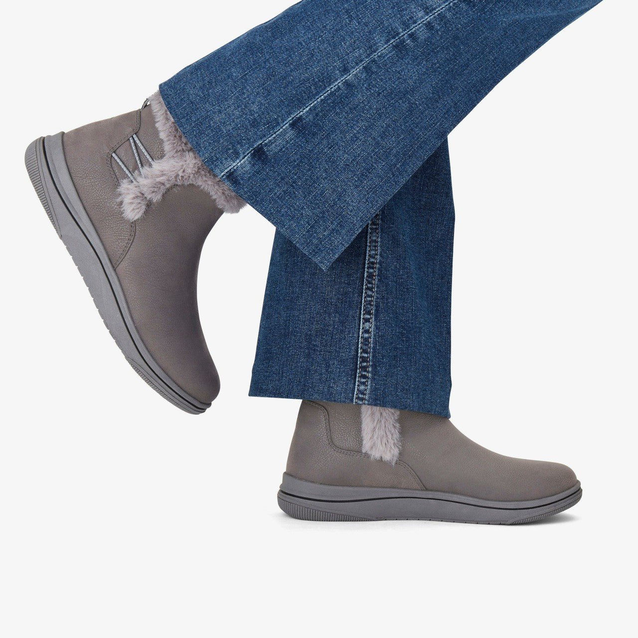 Brinkley Fur Dark Grey Combination