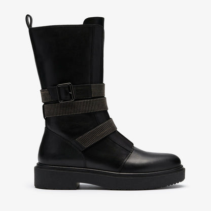 Muster Chain Black Leather
