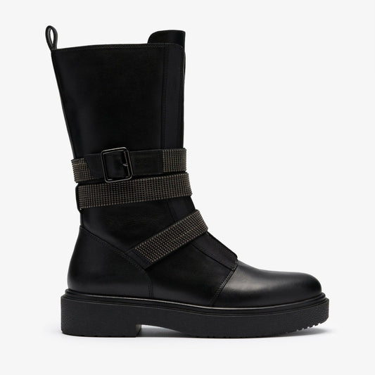 Muster Chain Black Leather