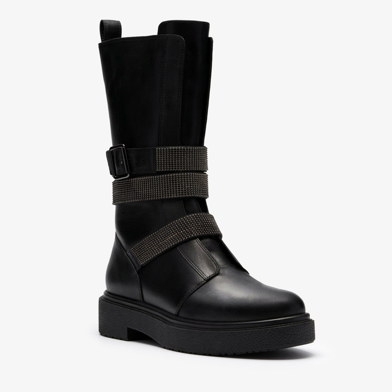 Muster Chain Black Leather