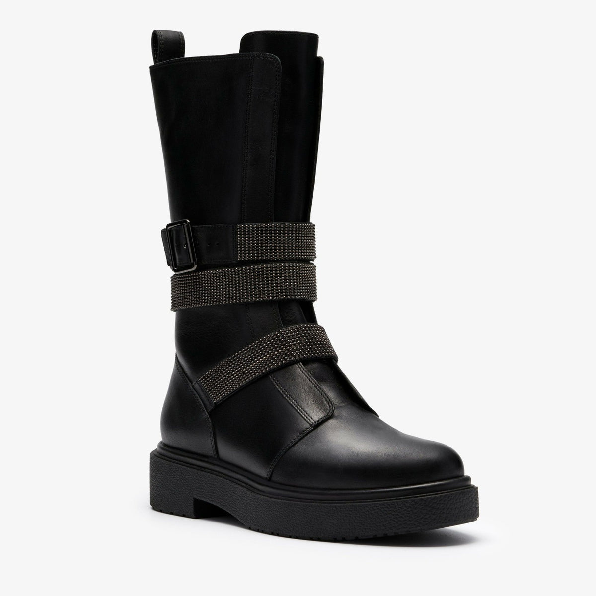 Muster Chain Black Leather