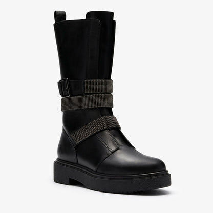 Muster Chain Black Leather
