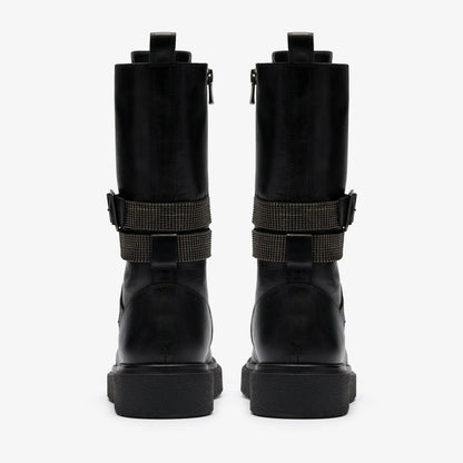 Muster Chain Black Leather