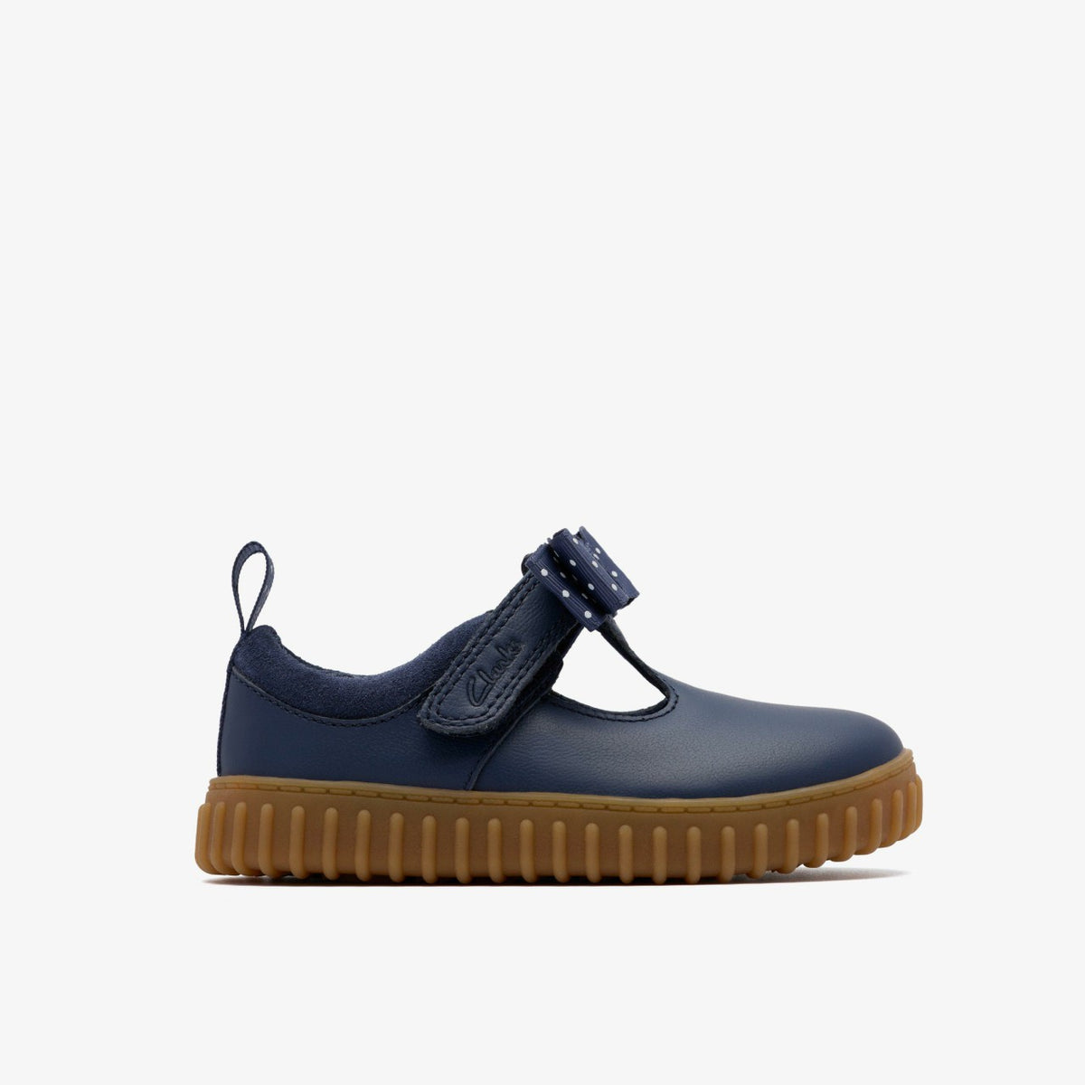 Cove Bow Toddler Navy Leather