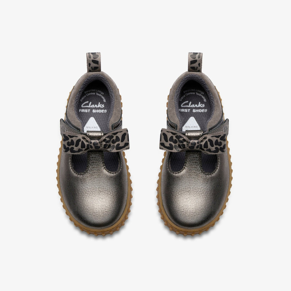 Cove Bow Toddler Silver Metallic