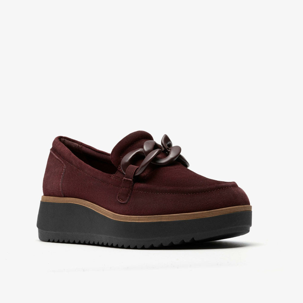 Zylah May Merlot Suede