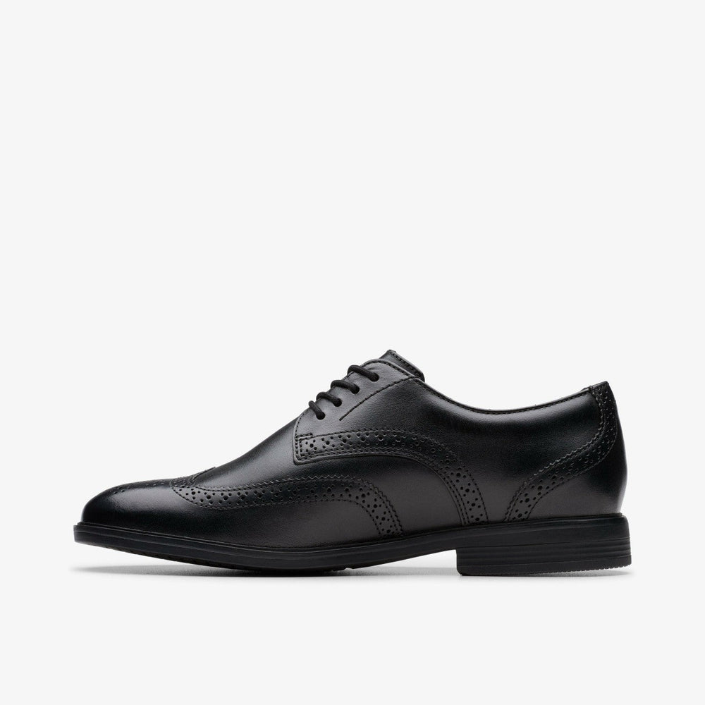Jonwin Wing Youth Black Leather