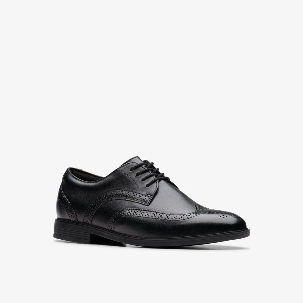 Jonwin Wing Youth Black Leather