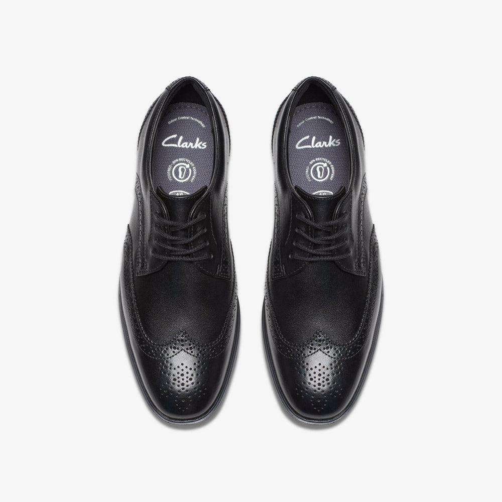 Jonwin Wing Youth Black Leather