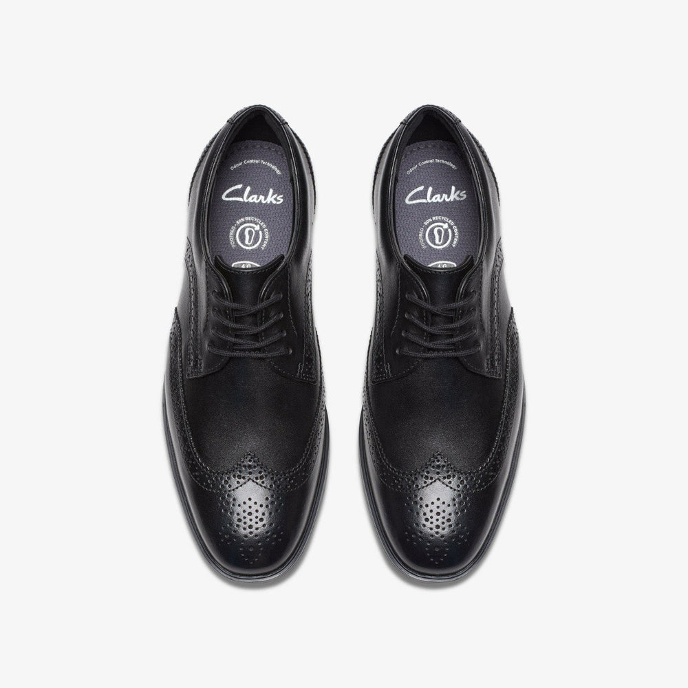 Jonwin Wing Youth Black Leather