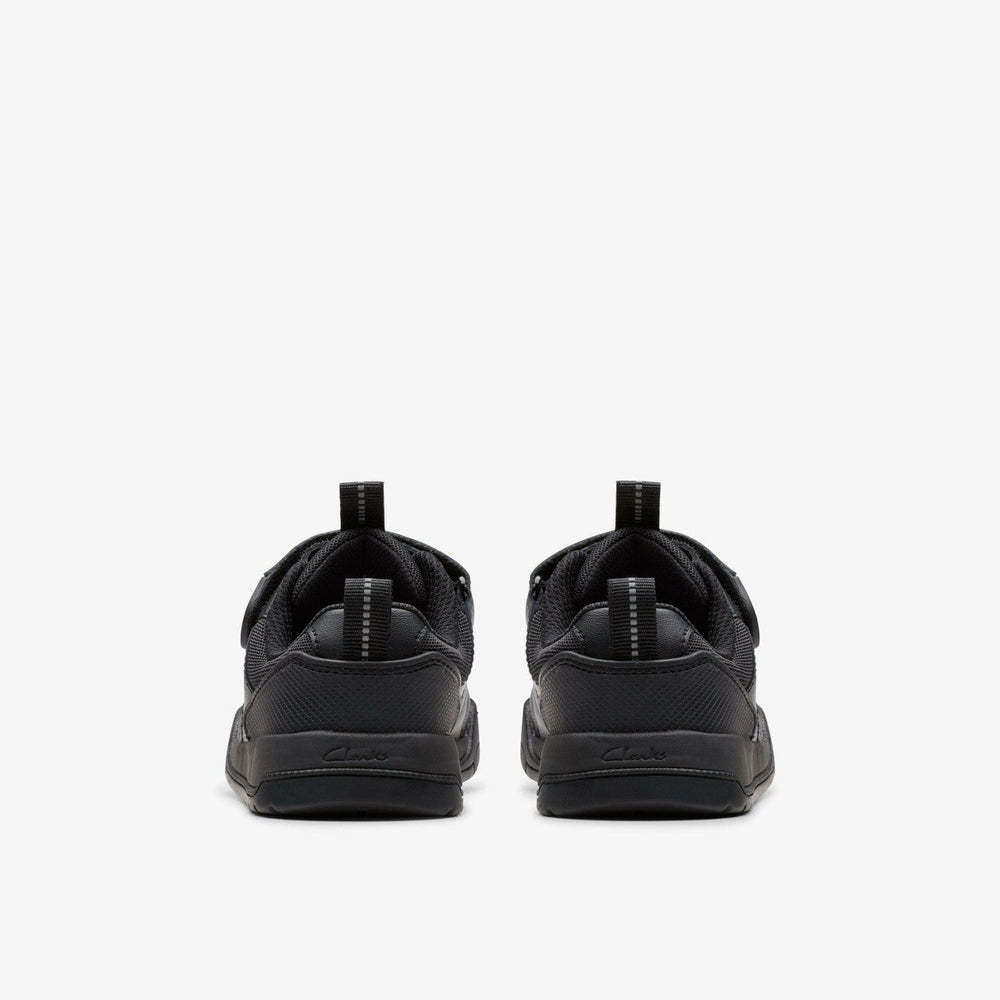 Laser Cross Kid Black Leather