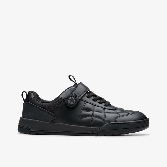 Laser Cross Youth Black Leather