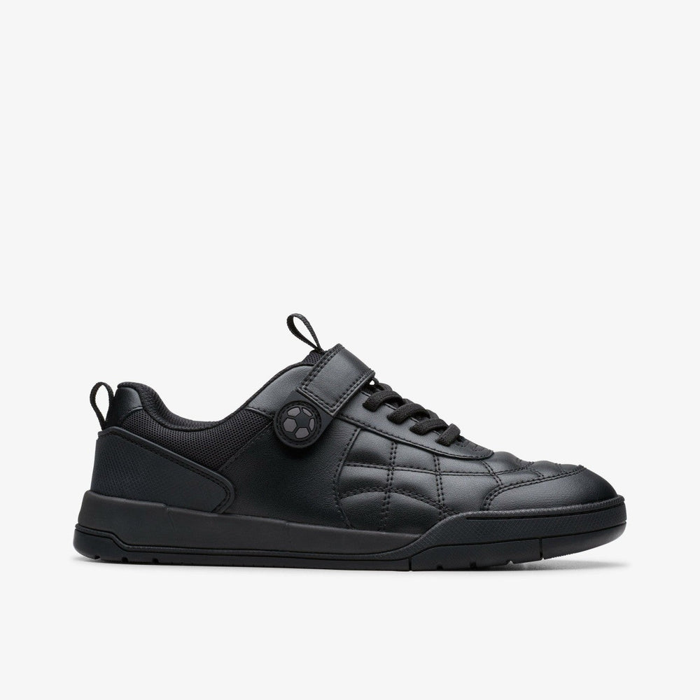 Laser Cross Youth Black Leather