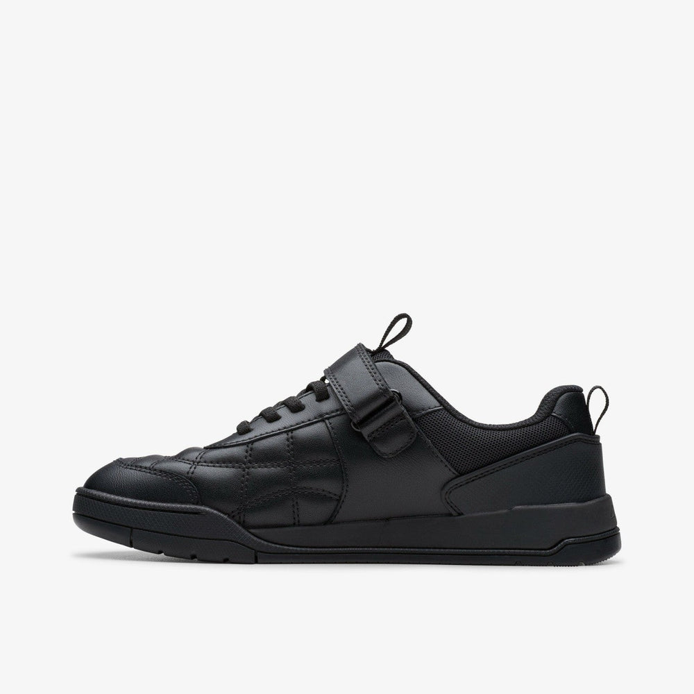 Laser Cross Youth Black Leather