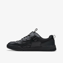 Laser Cross Youth Black Leather