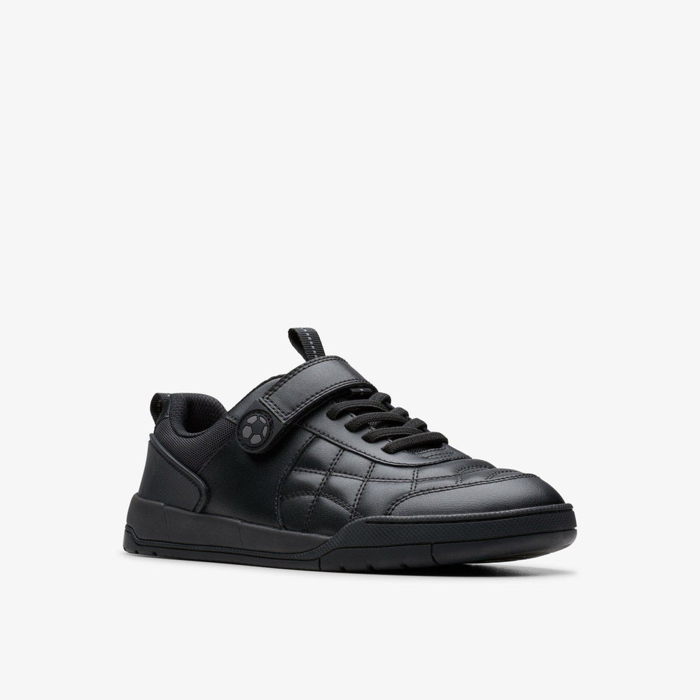 Laser Cross Youth Black Leather