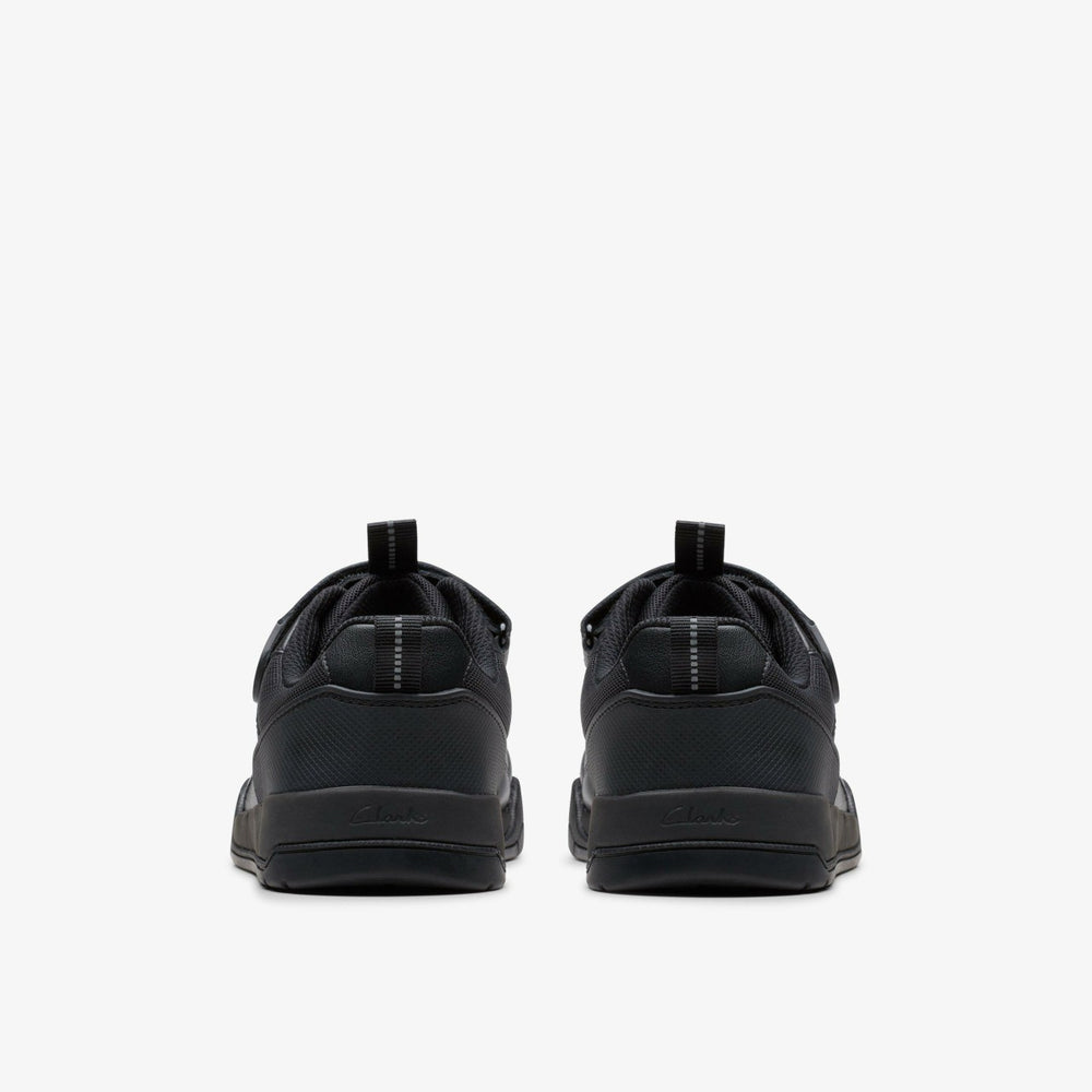 Laser Cross Youth Black Leather