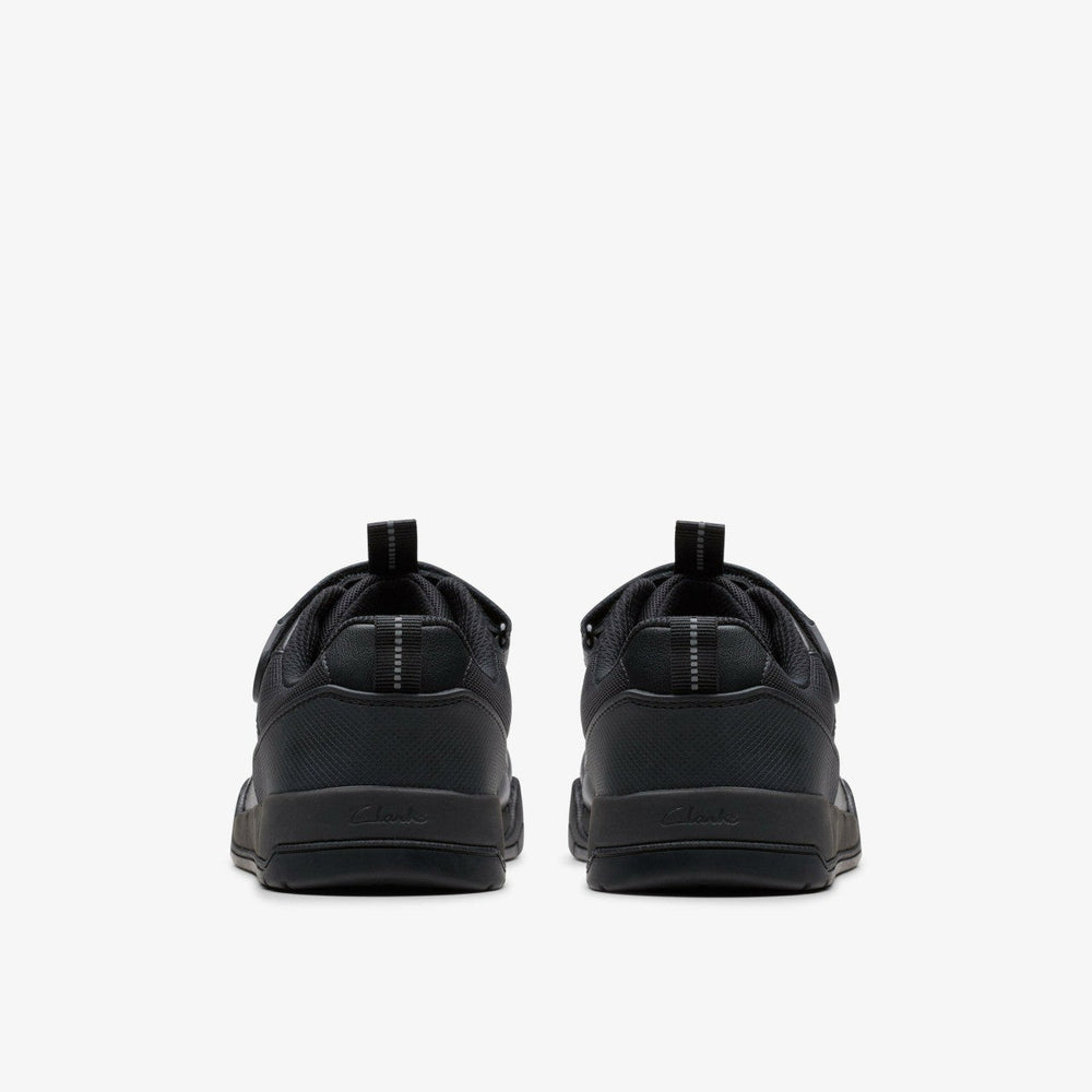 Laser Cross Youth Black Leather