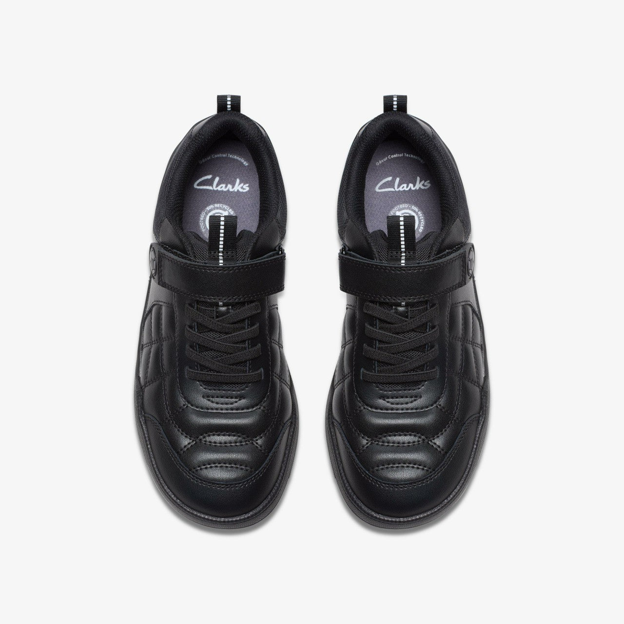 Laser Cross Youth Black Leather