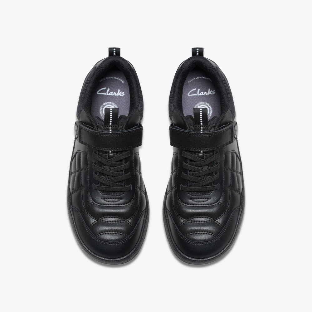 Laser Cross Youth Black Leather