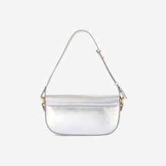Baguette Dress Silver Leather