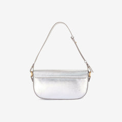 Baguette Dress Silver Leather