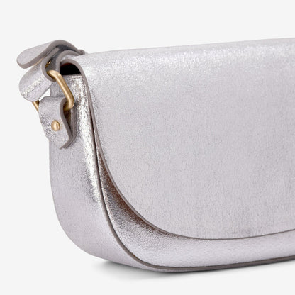 Baguette Dress Silver Leather