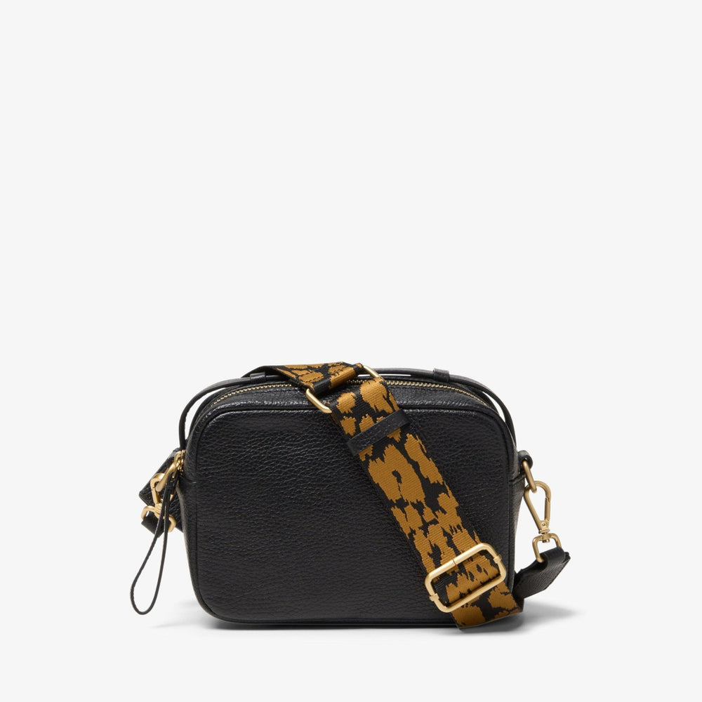 Camera Cross Black Leather