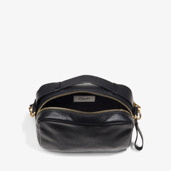 Camera Cross Black Leather