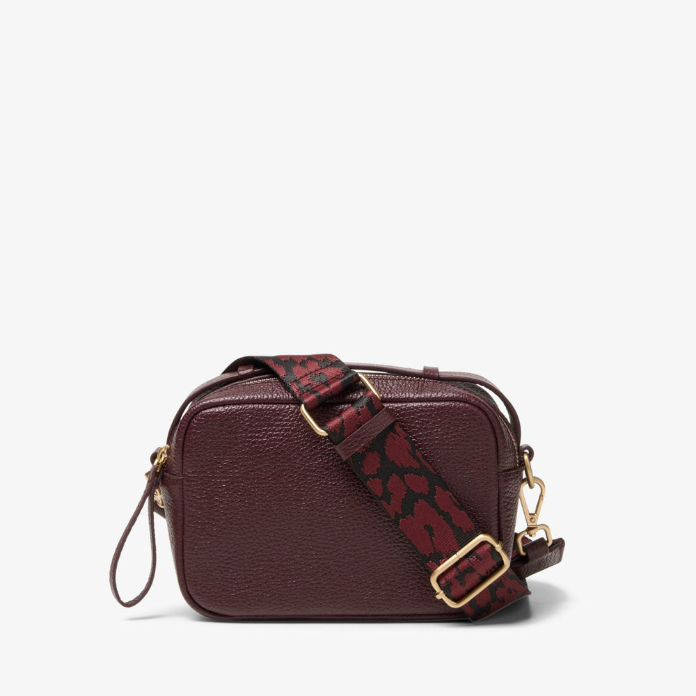 Camera Cross Burgundy Leather
