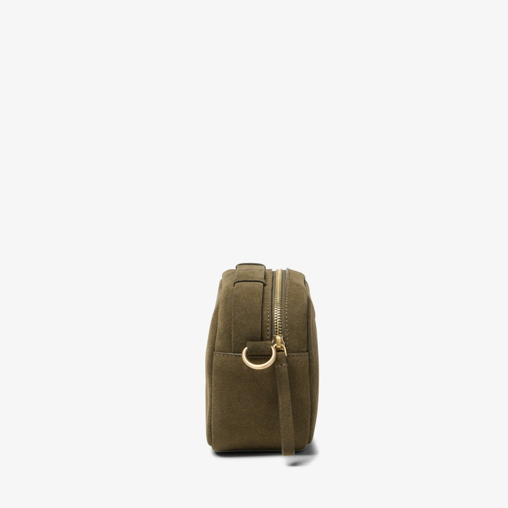 Camera Cross Olive Suede