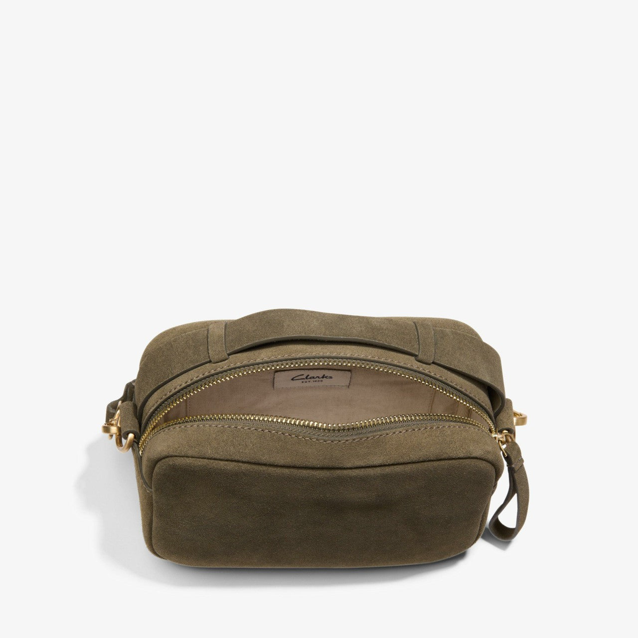 Camera Cross Olive Suede