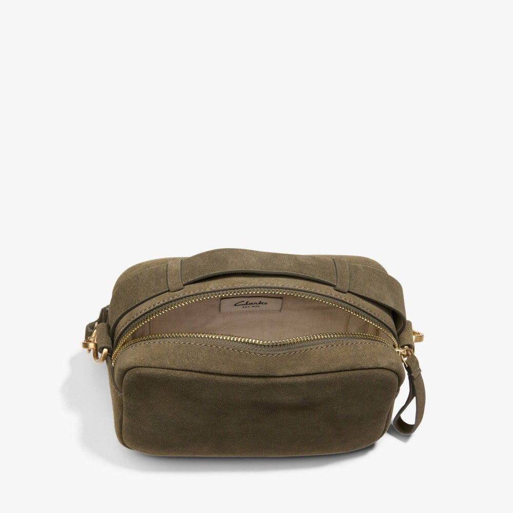 Camera Cross Olive Suede