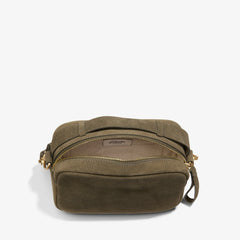 Camera Cross Olive Suede