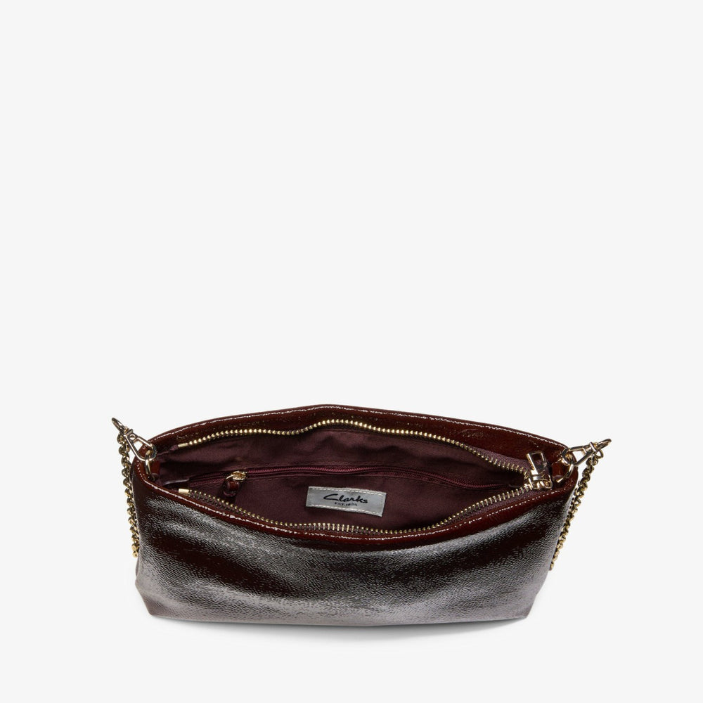 Dress Pouch Burgundy Patent