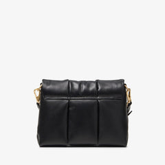 Puffy Crossbody Black Leather
