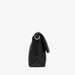 Puffy Crossbody Black Leather