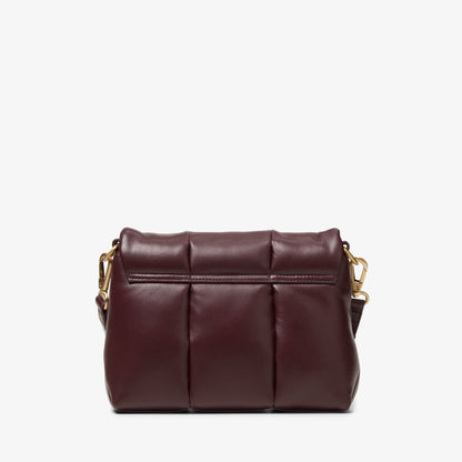 Puffy Crossbody Burgundy Leather