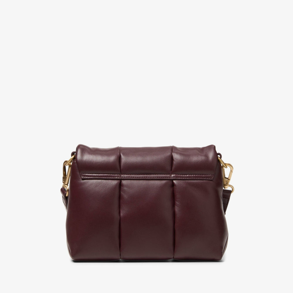 Puffy Crossbody Burgundy Leather