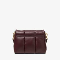 Puffy Crossbody Burgundy Leather