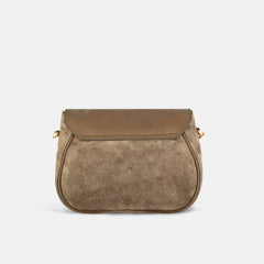 Utility Saddle Olive Suede